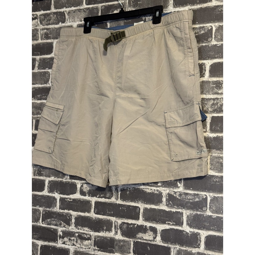 Columbia Sportswear XCO Men's Cargo Shorts XL Khaki Belted Mesh Lined